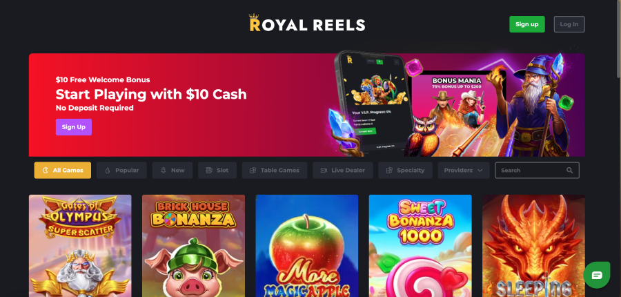 Royal Reels online Australia welcome bonus and free spins